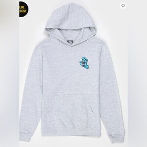 Kids Gray Hoodie with Blue Graphic